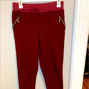 Red Fleece Joggers